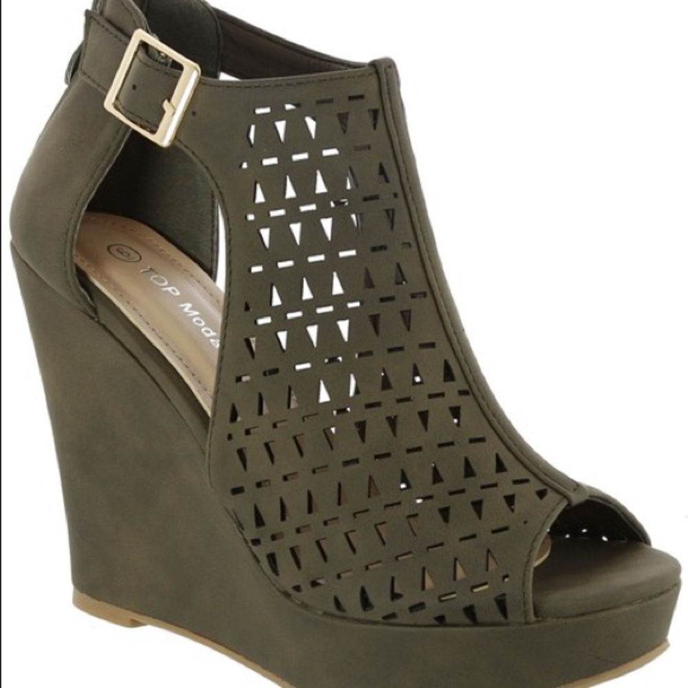 Sold out Olive Green Wedges